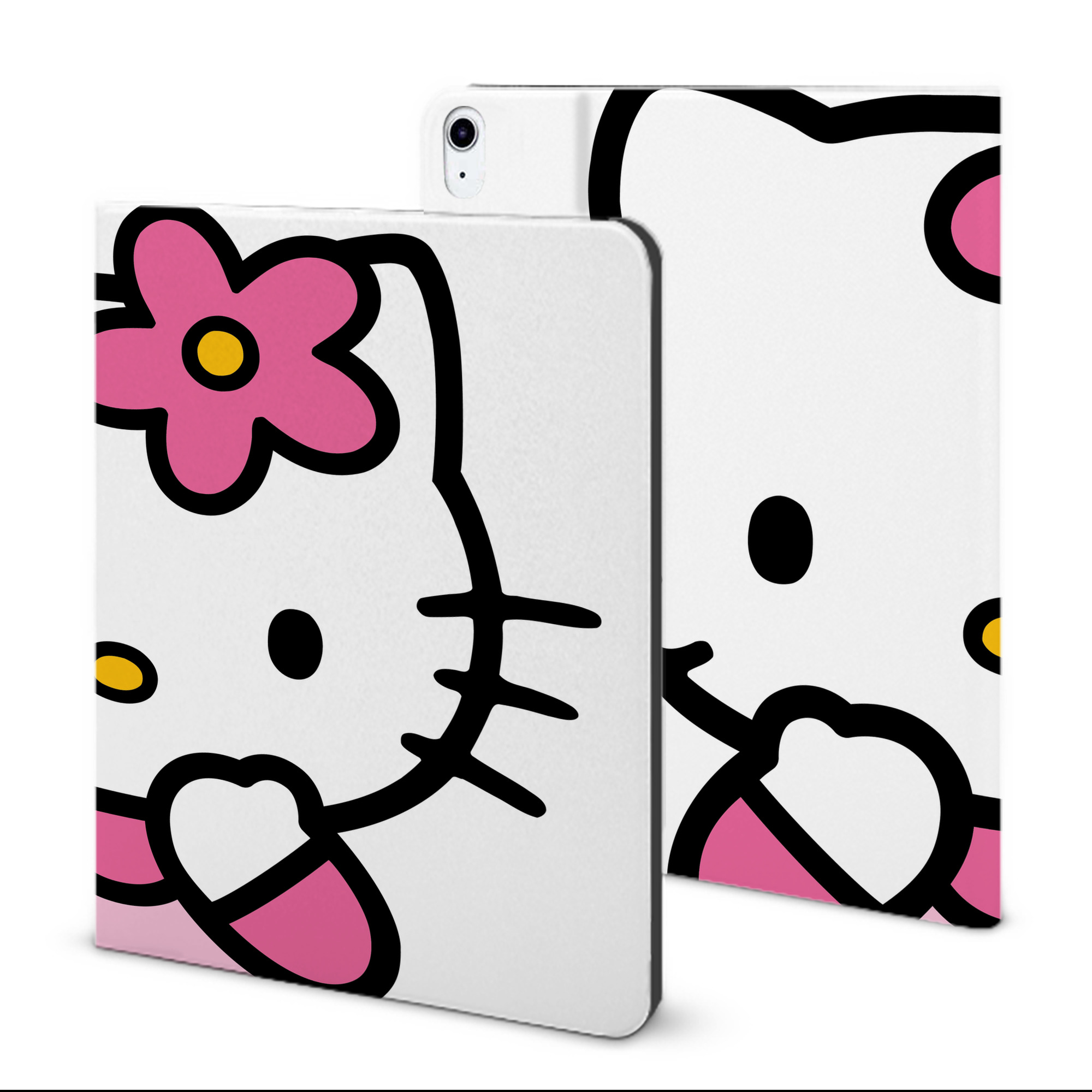 （画像用） Hello Kitty ハローキティ IPad ケース ブック型 PUレザー TPU 耐衝撃 軽量 薄型 ペン収納なし 全面保護 IPad 各モデル対応